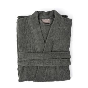 Soley Kimono Antrasit %100 Pamuk Kimono Bornoz