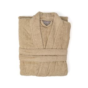 Soley Kimono Bej %100 Pamuk Kimono Bornoz