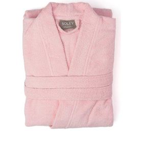 Soley Kimono Pembe %100 Pamuk Kimono Bornoz