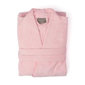 Soley Kimono Pembe %100 Pamuk Kimono Bornoz