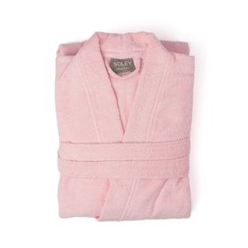 Soley Kimono Pembe %100 Pamuk Kimono Bornoz