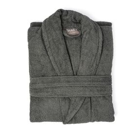 Soley Minerva Antrasit Ekstra Yumuşak %100 Pamuk Unisex Bornoz