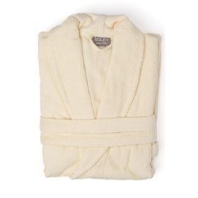 Soley Minerva Krem Ekstra Yumuşak %100 Pamuk Unisex Bornoz