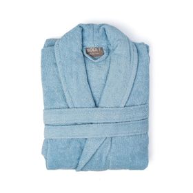 Soley Minerva Mavi Ekstra Yumuşak %100 Pamuk Unisex Bornoz