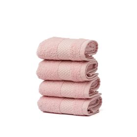 Soley Minerva Pembe %100 Pamuk 4'lü Misafir-Mutfak Havlusu Seti