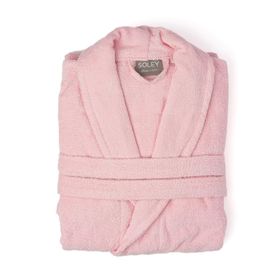 Soley Minerva Pembe Ekstra Yumuşak 100 Pamuk Unisex Bornoz