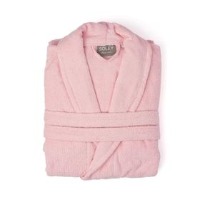 Soley Minerva Pembe Ekstra Yumuşak 100 Pamuk Unisex Bornoz