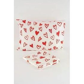 Soley Mix & Match Lover %100 Pamuk Kırmızı Tek Kişilik Çarşaf Seti