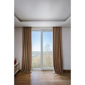 Soley Olea 140x270 cm 2 Adet Bej Fon Perde