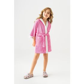 Soley Pueri Pembe 4-6 Yaş %100 Pamuk Unisex Çocuk Bornozu