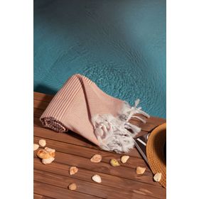 Soley Stripe Kiremit %100 Doğal Pamuklu Peştamal