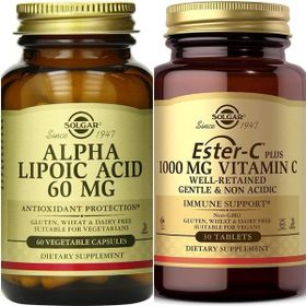 Solgar Alpha Lipoic Acid 60 mg 60 Kapsül + Ester-C Plus 1000 mg 30 Tablet