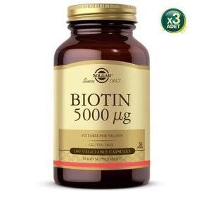 Solgar Biotin 5000 mcg İçeren 100 Kapsül
