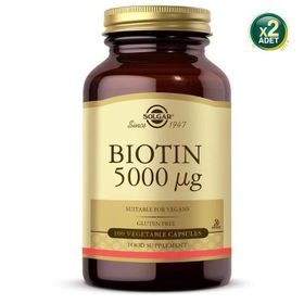 Solgar Biotin 5000 mcg İçeren 100 Kapsül