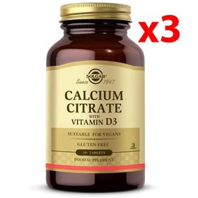 Solgar Calcium Citrate With Vitamin D3 3x60 Tablet