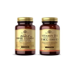 Solgar Ester C Plus Vitamin C 1000 mg 30 Tablet + Vitamin D3 1000 IU 100 Kapsül