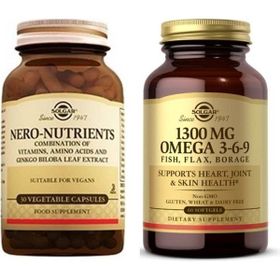Solgar Nero Nutrients 30 Tablet + EFA 1300 mg Omega 3-6-9 60 Kapsül Balık Yağı