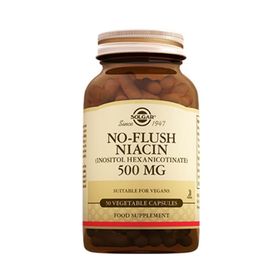 Solgar No-Flush Niacin 500 mg İçeren 50 Kapsül