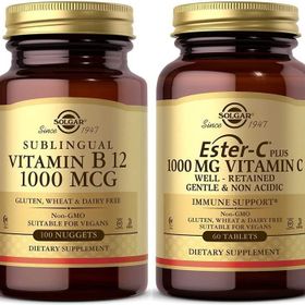 Solgar Vitamin B12 1000 mcg 100 Kapsül + Ester-C Plus 1000 mg 60 Tablet