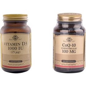 Solgar Vitamin D3 1000 IU 100 Kapsül + Coenzyme Q-10 100 mg 60 Kapsül