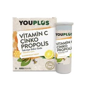 Solgar Vitamin D3 1000 IU 100 Kapsül + Youplus Vitamin C Çinko Propolis 20 Efervesan Tablet