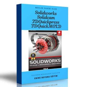 Solidworks - Solidcam - 3DQuickpress - 3DQuicmold Eğitim Seti - Enine Boyuna Eğitim
