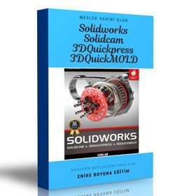 Solidworks - Solidcam - 3DQuickpress - 3DQuicmold Eğitim Seti - Enine Boyuna Eğitim