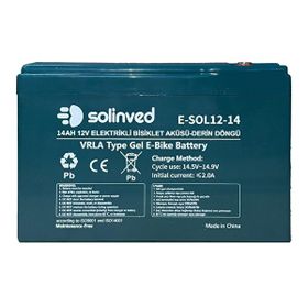 Solinved 12 v 14 Ah Vrla Tipi Elektrikli Bisiklet Aküsü