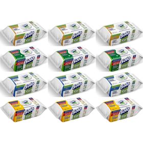 Solo 12x100 Yaprak Beyaz Sabun- Sedir- Okaliptus- Limon Yüzey Temizlik Havlusu