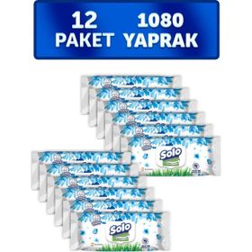 Solo 12x90 Yaprak Okyanus Ferahlığı Islak Havlu