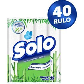Solo 2 Katlı 40'lı Bambu Katkılı Tuvalet Kağıdı