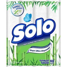 Solo 2 Katlı 40'lı Bambu Katkılı Tuvalet Kağıdı