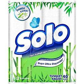 Solo 2 Katlı 40'lı Bambu Katkılı Tuvalet Kağıdı