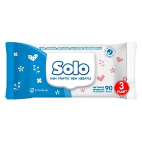 Solo 3x90 Yaprak Okyanus Ferahlığı Islak Havlu