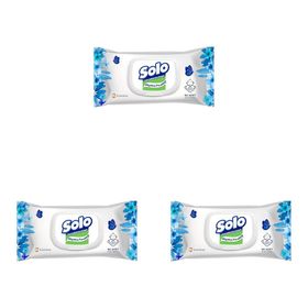 Solo 3x90 Yaprak Okyanus Ferahlığı Islak Havlu