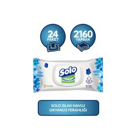 Solo Okyanus Ferahlığı 24x90 2160 Yaprak Islak Havlu