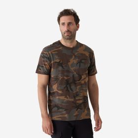 Solognac Yeşil - Woodland 100 Erkek Kısa Kollu Kamuflaj Tişört