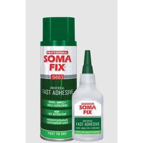 Somafix 200 + 50 ml Süper Hızlı Yapıştırıcı Şok Çiftli Mdf Kit