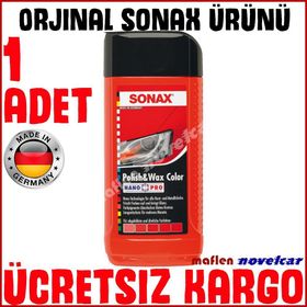 Sonax Kırmızı 250 ml Renkli Nano Parlatıcı ve Koruyucu Cila