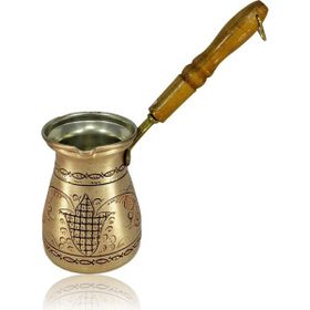 Sonay Bakırcılık Gül Çiçek Gümüşlü 5 Kişilik Bakır Cezve