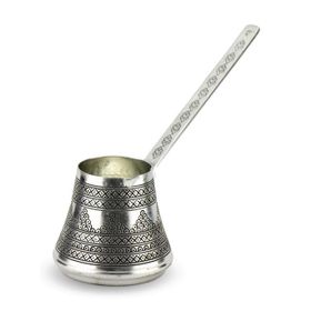 Sonay Bakırcılık Üzümlü Kalın Bakır 4 Fincanlık Cezve
