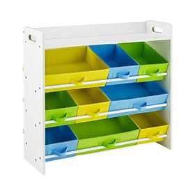 Songmics GKR31WT Beyaz Çerçeve 78x26.5x82.5 cm Çocuk Odası Oyuncak Kitaplık