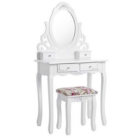 Songmics RD04W 75x40 cm 4 Çekmece Makyaj Masası