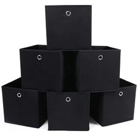 Songmics RFB02H-3 30x30x30 cm Siyah 6'lı Saklama Kutusu