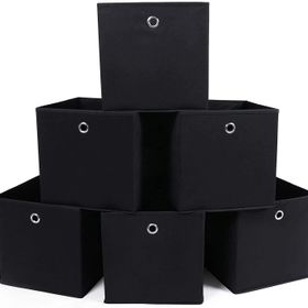Songmics RFB02H-3 30x30x30 cm Siyah 6'lı Saklama Kutusu