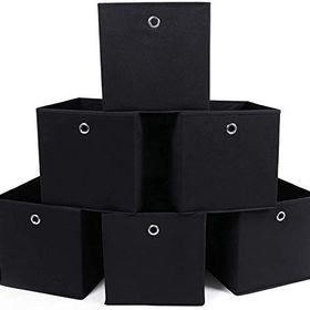 Songmics RFB02H-3 30x30x30 cm Siyah 6'lı Saklama Kutusu