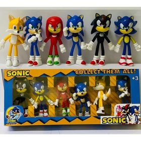 Sonic Kirpi 03 Açık Sarı 6'lı Figür Karakter Oyuncak Seti