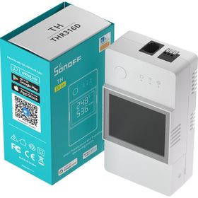 Sonoff TH R3 Elite 16 Ah Dijital Ekranlı Akıllı Sıcaklık ve Nem Takip Rölesi