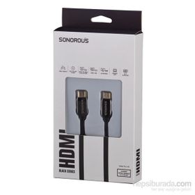 Sonorous Black 1130 3 mt Hdmi Kablo
