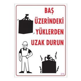 Sönsan 25x35cm Baş Üzerindeki Yüklerden Uzak Durun Pvc Uyarı Levhaları